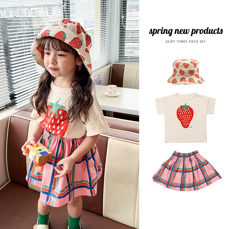 Girls T Shirts 2023 Summer New Cotton Skirts Plaid Children's Short-sleeved Cotton Cute Half Skirt Children's Clothing
Girls T Shirts 2023 Summer New Cotton Skirts Plaid Children's Short-sleeved Cotton Cute Half Skirt Children's Clothing