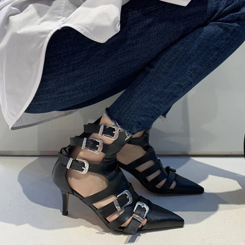 Arden Furtado Summer Women sexy gladiator Sandals Stilettos Heels 9 cm Buckle Strap Women's Shoes fretwork boots ladies shoes 41
Arden Furtado Summer Women sexy gladiator Sandals Stilettos Heels 9 cm Buckle Strap Women's Shoes fretwork boots ladies shoes 41
