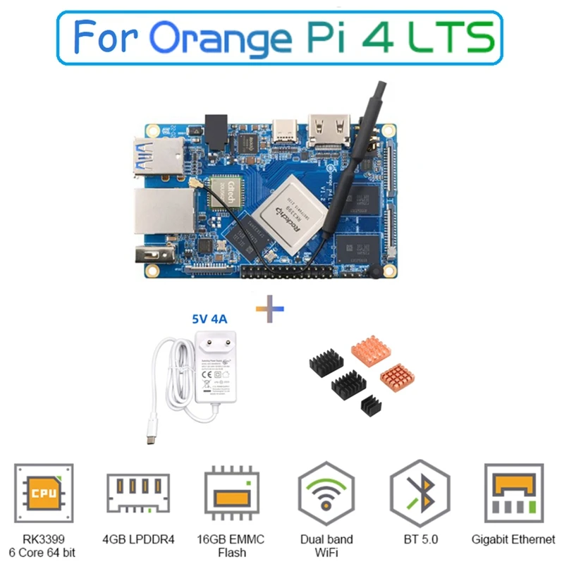 Для Orange Pi 4 4 Гб LPDDR4 16 Гб EMMC Rockchip RK3399 радиаторы Wi-Fi + BT5.0 для 4 макетной платы с вилкой европейского стандарта
Для Orange Pi 4 4 Гб LPDDR4 16 Гб EMMC Rockchip RK3399 радиаторы Wi-Fi + BT5.0 для 4 макетной платы с вилкой европейского стандарта