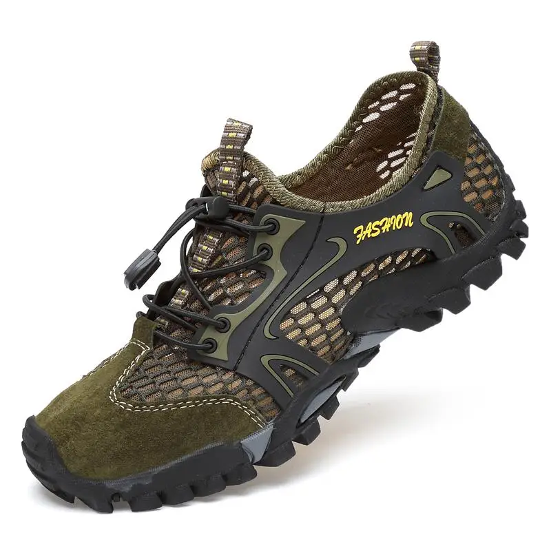 

Men Big Size 39-48 Mountain Hiking Shoes Mesh Breathalbe Outdoor Trekking Sneakers Comfortable Climbing Shoes Men