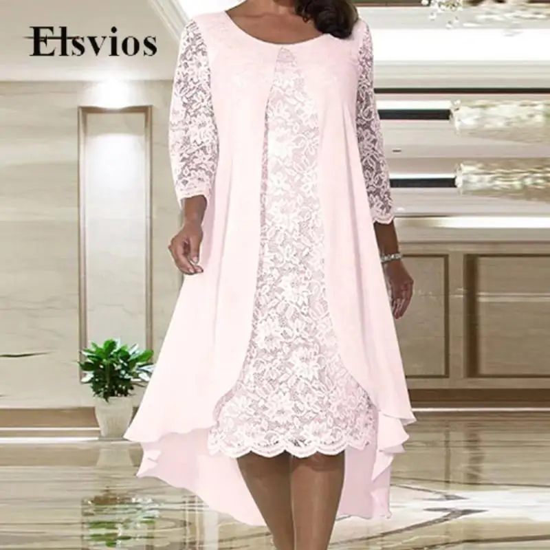 Women Casual O-Neck Irregular Dress Fashion Patchwork Lace Chiffon Fake-two-piece Dress Elegant Commute Long Sleeve A-line Dress
Women Casual O-Neck Irregular Dress Fashion Patchwork Lace Chiffon Fake-two-piece Dress Elegant Commute Long Sleeve A-line Dress
