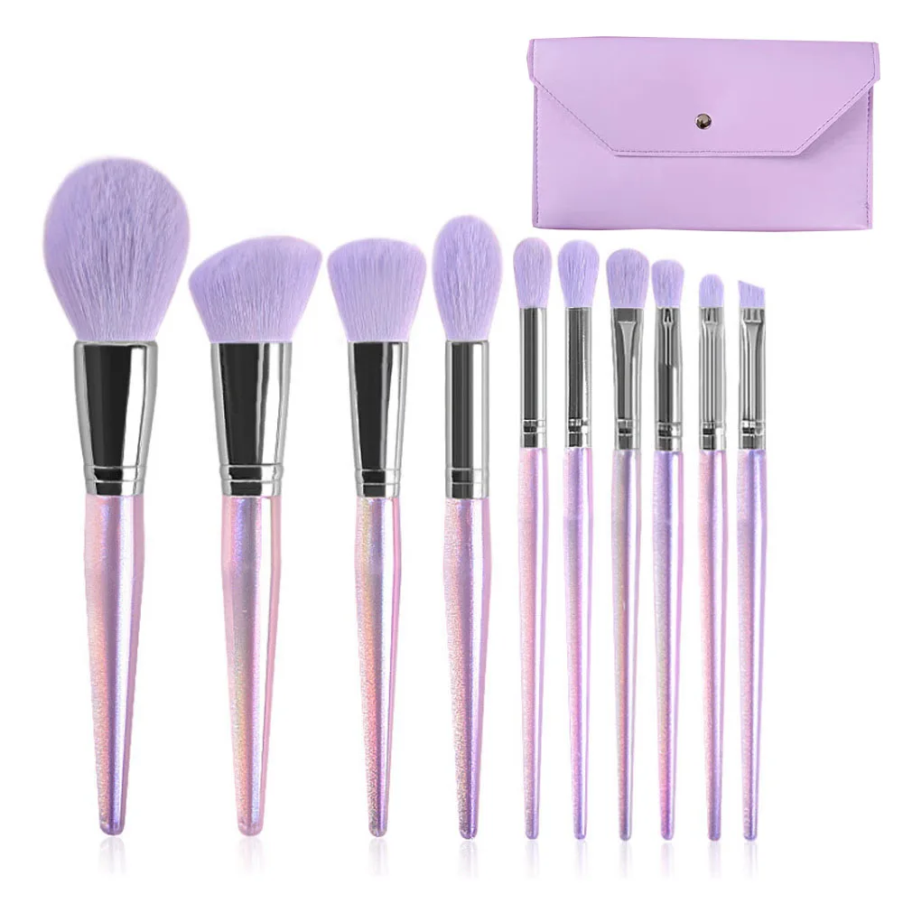 10Pcs Makeup Brushes + Pu Leather Cosmetic Bag Set Eye Shadow Foundation Blush Blending Concealer Beauty Make Up Tool Brushes 
10Pcs Makeup Brushes + Pu Leather Cosmetic Bag Set Eye Shadow Foundation Blush Blending Concealer Beauty Make Up Tool Brushes