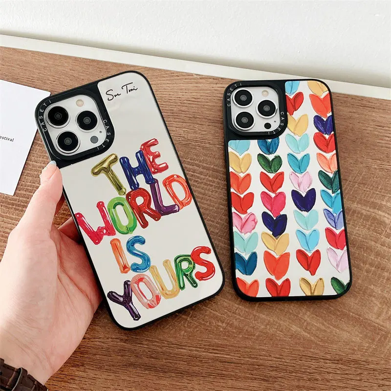 Colorful Hearts Mirror Surface Phone Case Cover for IPhone 11 12 13 14 Pro Max Case for IPhone 14 Pro Max 
Colorful Hearts Mirror Surface Phone Case Cover for IPhone 11 12 13 14 Pro Max Case for IPhone 14 Pro Max