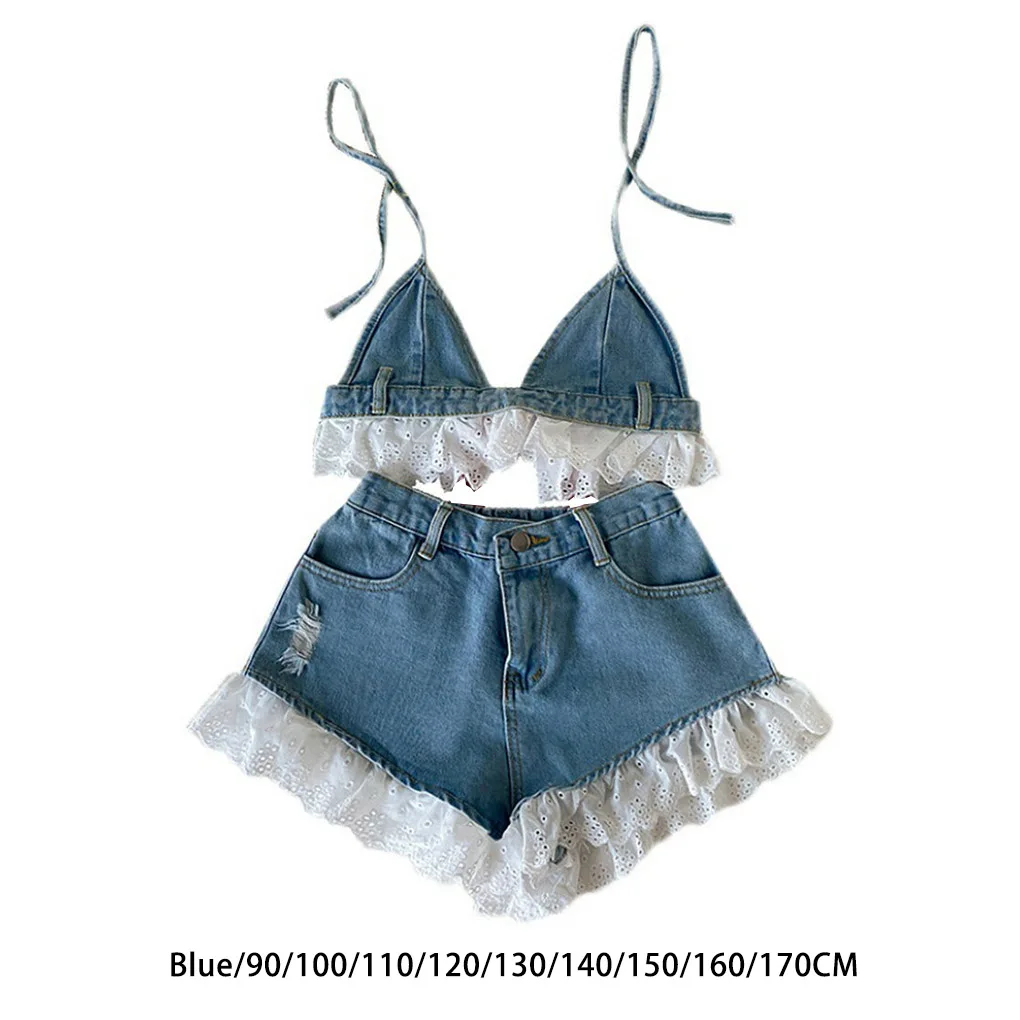 Girls Clothes Set Casual Adorable Summer Solid Color Fashionable Lace Student Teenager Skirt Birthday Gift 110cm
Girls Clothes Set Casual Adorable Summer Solid Color Fashionable Lace Student Teenager Skirt Birthday Gift 110cm
