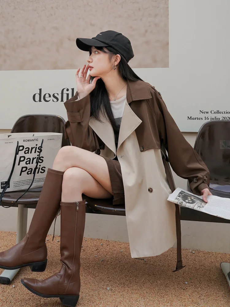 Double Breasted Windbreaker Female Mid-Length Temperament Short Spring Autumn 2022 New Popular Trench Coat For Women
Double Breasted Windbreaker Female Mid-Length Temperament Short Spring Autumn 2022 New Popular Trench Coat For Women