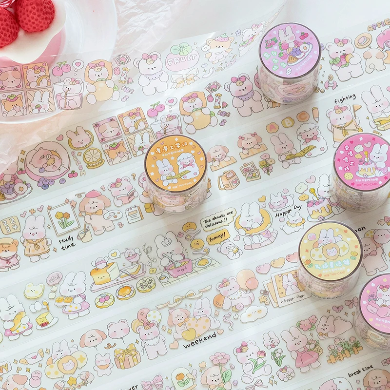4cmx3m Cartoon Animals Party PET Masking Tape Decorative Diary Junk Journal Planner Scrapbooking Kawaii Stationery Stickers
4cmx3m Cartoon Animals Party PET Masking Tape Decorative Diary Junk Journal Planner Scrapbooking Kawaii Stationery Stickers