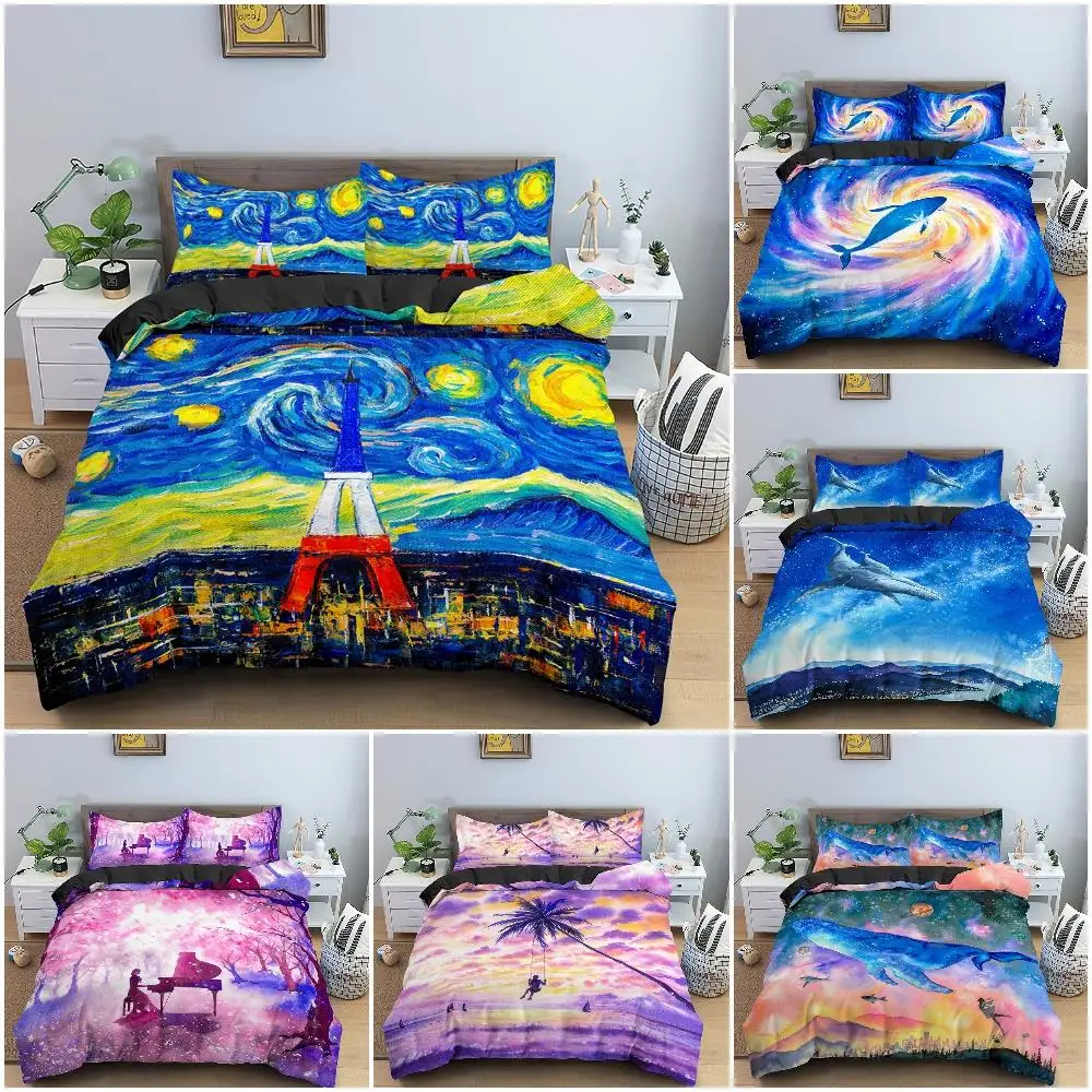 Whale Bedding Set Abstract Oil Painting Duvet Cover For Bedroom Comforter Sets 2/3Pcs Bedclothes Queen King Size
Whale Bedding Set Abstract Oil Painting Duvet Cover For Bedroom Comforter Sets 2/3Pcs Bedclothes Queen King Size
