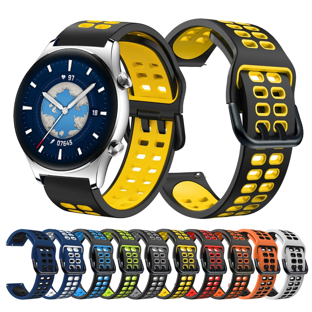Ремешок силиконовый для часов HONOR Watch GS3, мягкий спортивный браслет с двойной пряжкой для HONOR Watch GS Pro magicwatch 2 46 мм
Ремешок силиконовый для часов HONOR Watch GS3, мягкий спортивный браслет с двойной пряжкой для HONOR Watch GS Pro magicwatch 2 46 мм