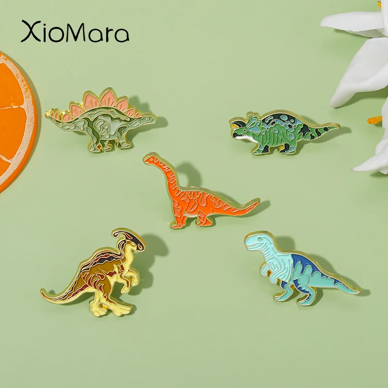 Wholesale Price Colorful Dino Enamel Pins Custom Jurassic Dinosaurs Brooches Lapel Badges Cartoon Animal Jewelry Gift
Wholesale Price Colorful Dino Enamel Pins Custom Jurassic Dinosaurs Brooches Lapel Badges Cartoon Animal Jewelry Gift