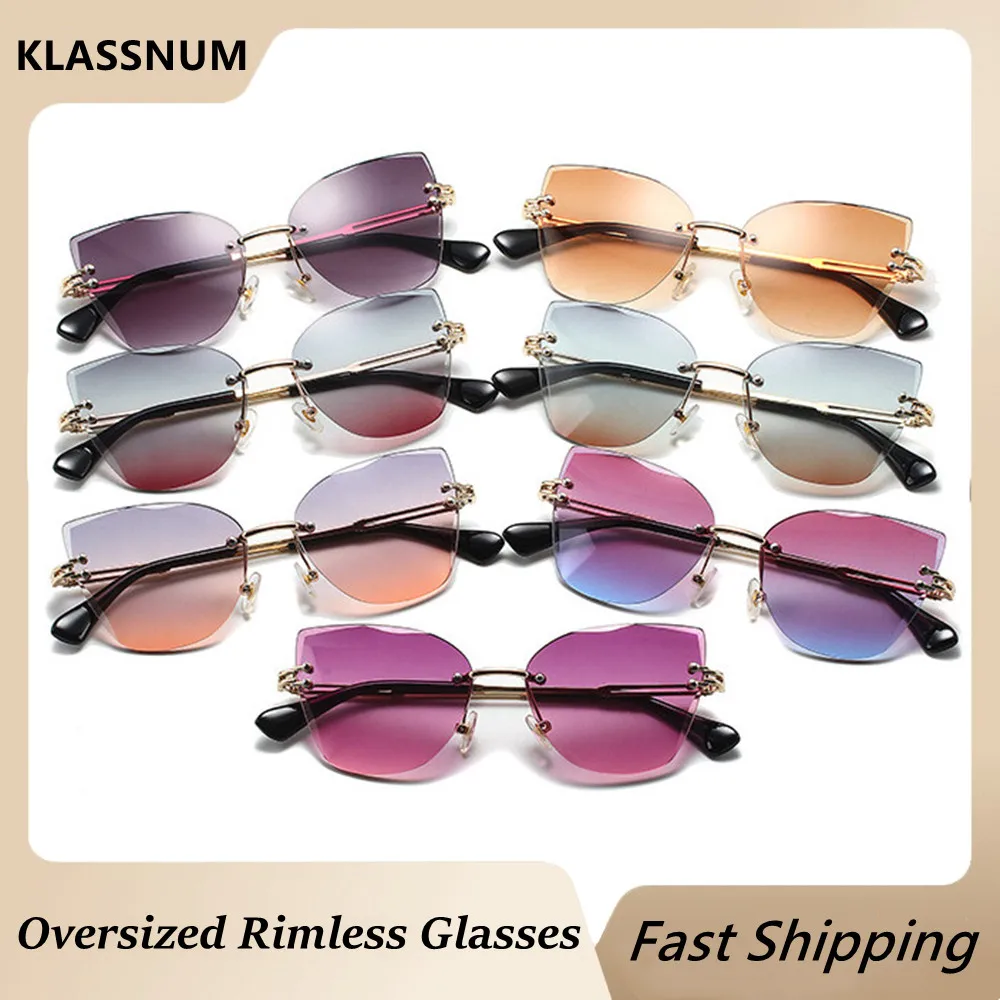 Vintage Fashion Oversized Rimless Sunglasses Women Famous Luxury Brand Design Sexy Vintage Lady Summer Style Sun Glasses UV400
Vintage Fashion Oversized Rimless Sunglasses Women Famous Luxury Brand Design Sexy Vintage Lady Summer Style Sun Glasses UV400