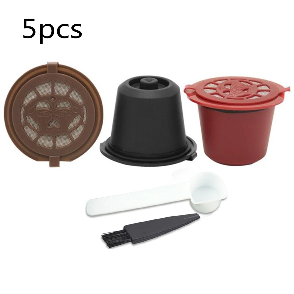 5pc Reusable Compatible Capsule For Nespresso Coffee Machine Refillable Coffee Filter With 1*Spoon 1*Brush Home Coffeeware
5pc Reusable Compatible Capsule For Nespresso Coffee Machine Refillable Coffee Filter With 1*Spoon 1*Brush Home Coffeeware