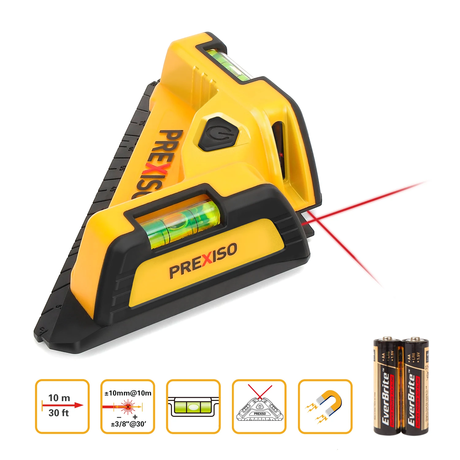 PREXISO 10M/30FT Tile Square Laser 90° Layout Guide Vertical Horizontal Laser Line Projection Measurment Tools For Floor Ceiling
PREXISO 10M/30FT Tile Square Laser 90° Layout Guide Vertical Horizontal Laser Line Projection Measurment Tools For Floor Ceiling