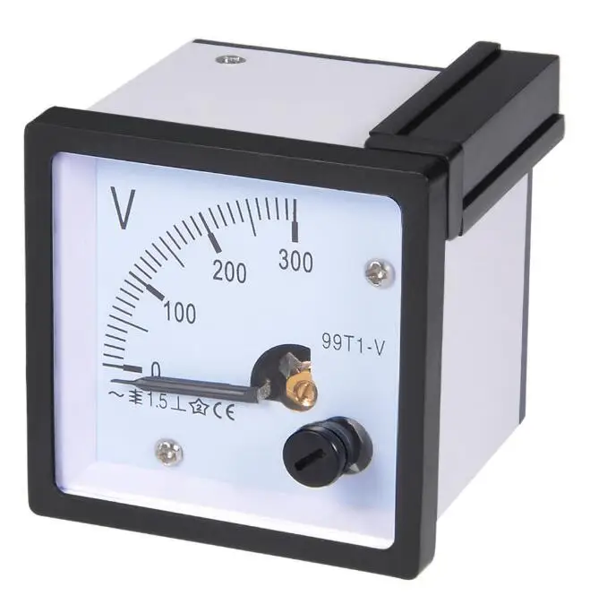 99T1-A Analog Panel Voltmeter Ammeter Pointer Current Meter Fine Tuning Dial Panel Voltage Meter AC250V AC300V AC450V Wattmeter
99T1-A Analog Panel Voltmeter Ammeter Pointer Current Meter Fine Tuning Dial Panel Voltage Meter AC250V AC300V AC450V Wattmeter