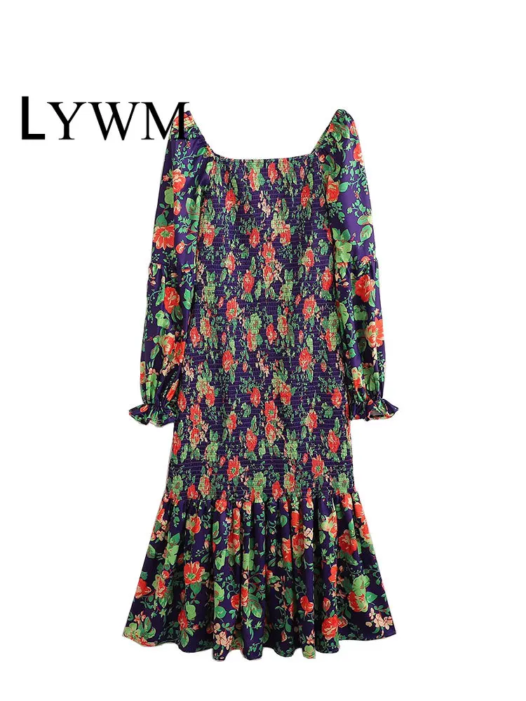 Модное женское плиссированное платье миди LYWM с принтом, винтажные женские шикарные платья с квадратным вырезом и длинными рукавами
Модное женское плиссированное платье миди LYWM с принтом, винтажные женские шикарные платья с квадратным вырезом и длинными рукавами