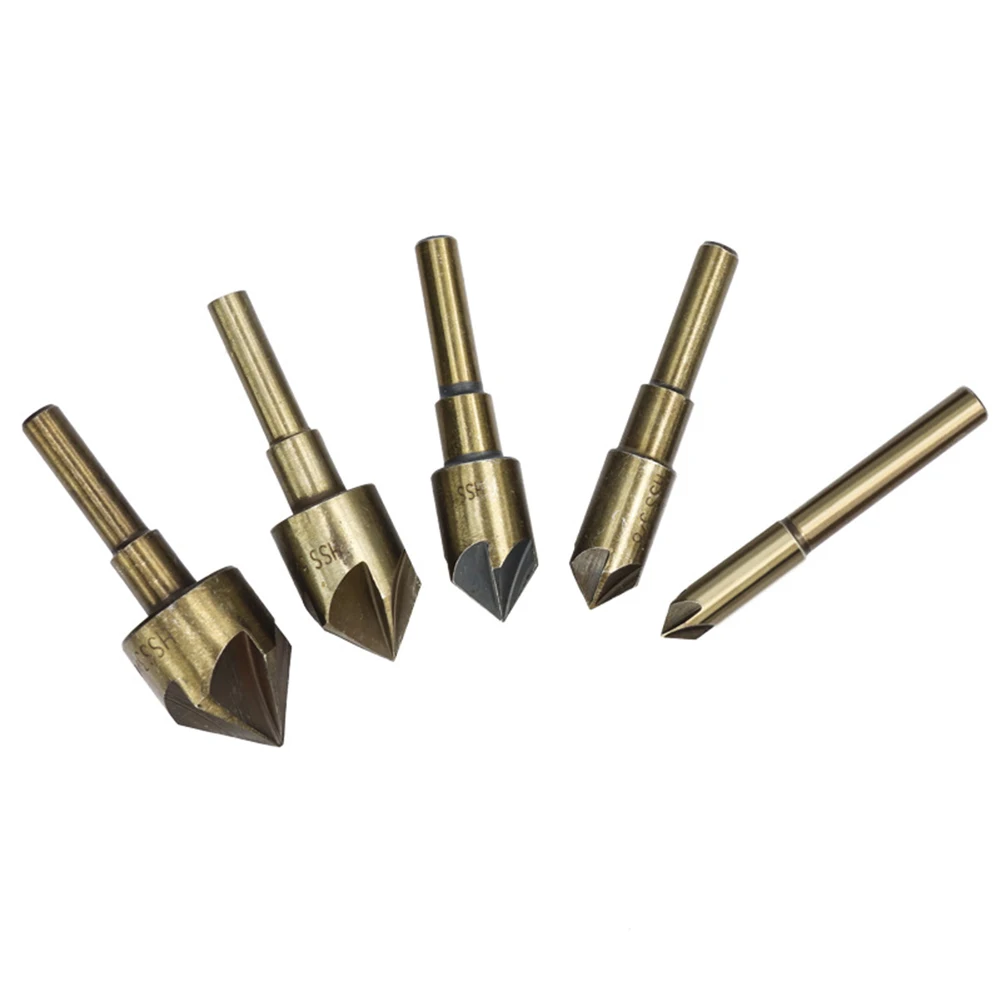 5PCS Countersink Drill Bit HSS 82 Degree 5 Flute Round Shank Milling Cutter High Speed Steel Quickly Cut Metal Wood Rubber
5PCS Countersink Drill Bit HSS 82 Degree 5 Flute Round Shank Milling Cutter High Speed Steel Quickly Cut Metal Wood Rubber