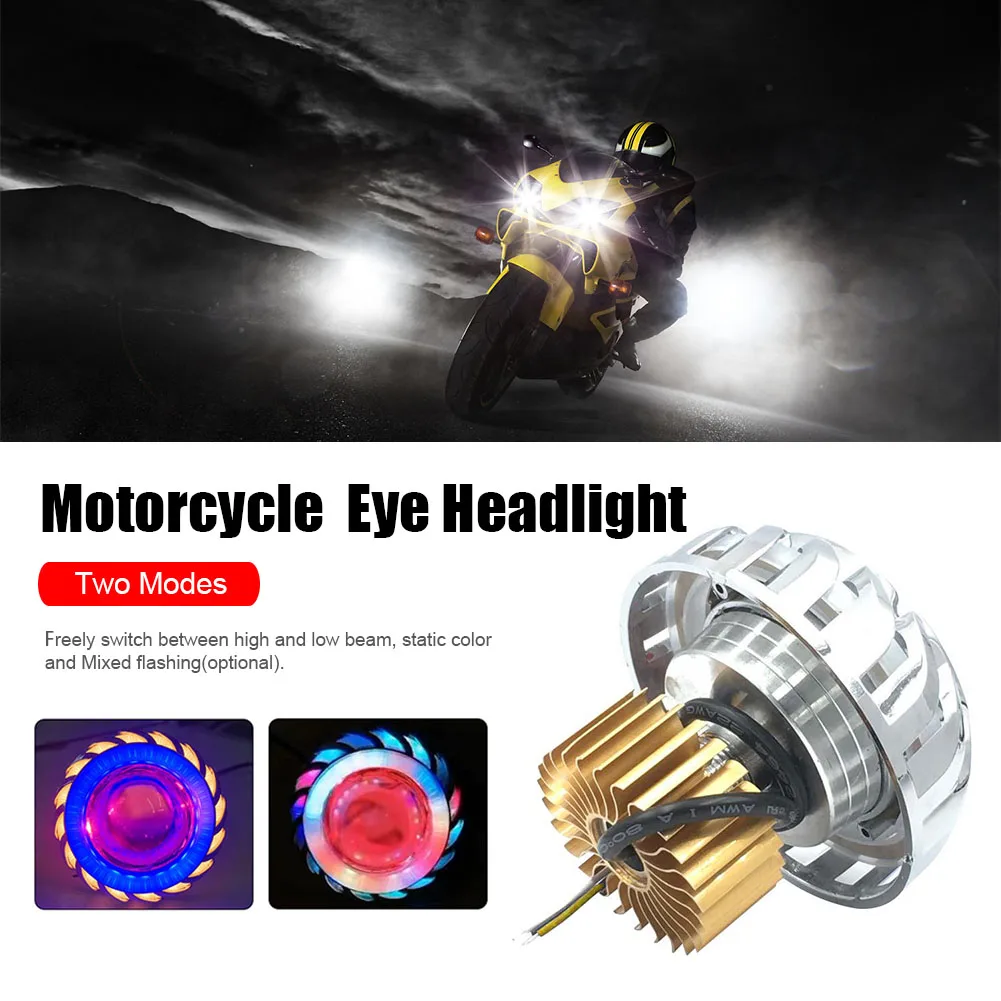 Universal Motorcycle 1200LM Headlight LED Angel Eye Headlamp ens High/Low Beam DRL Projector Spotlight Motorcycle Accessories
Universal Motorcycle 1200LM Headlight LED Angel Eye Headlamp ens High/Low Beam DRL Projector Spotlight Motorcycle Accessories