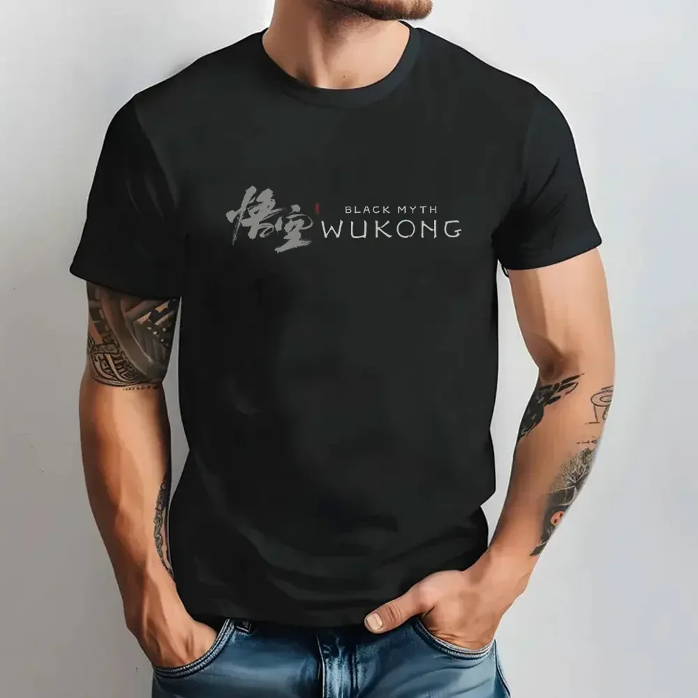 Черная футболка Myth Wukong Sun Monkey King Gamer с принтом топы подарок для него видеоигры