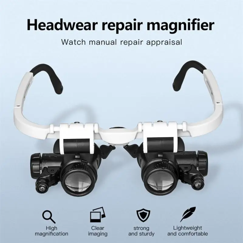 Microscope Head-mounted Tool Light Glasses Clock Illuminating Engraving Magnifier Multiples Jewelry Repair Reading Three
Microscope Head-mounted Tool Light Glasses Clock Illuminating Engraving Magnifier Multiples Jewelry Repair Reading Three