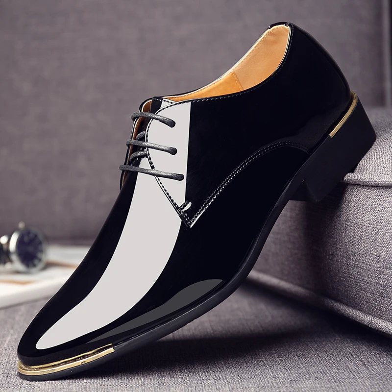Trend Pointed Toe Men Leather Shoes Fashion Bright Business Shoes Casual Wedding Hard-wearing Shoes A13-18
Trend Pointed Toe Men Leather Shoes Fashion Bright Business Shoes Casual Wedding Hard-wearing Shoes A13-18