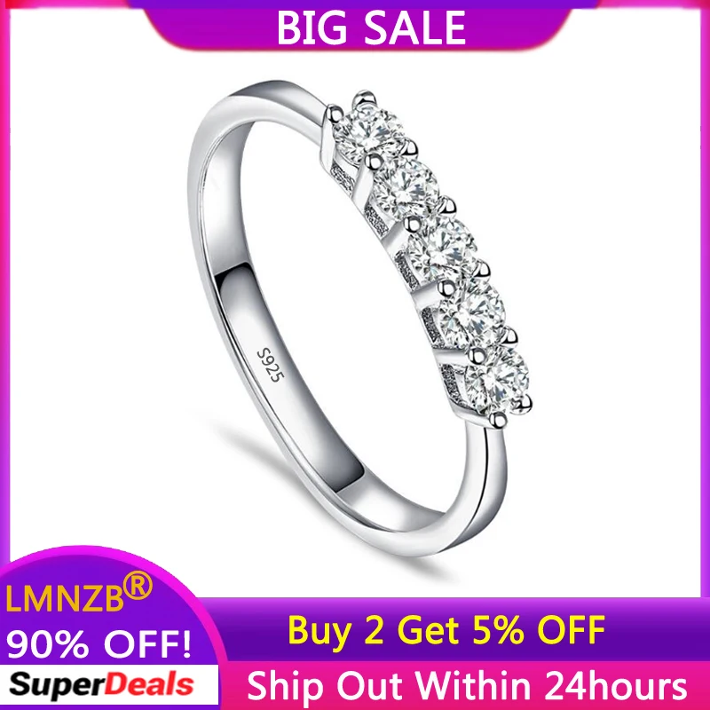 LMNZB Genuine Tibetan Silver Inlay 5pcs 3mm Cubic Zirconia Ring Simple Single Row Bright Stone Ring Women Finger Fine Jewelry
LMNZB Genuine Tibetan Silver Inlay 5pcs 3mm Cubic Zirconia Ring Simple Single Row Bright Stone Ring Women Finger Fine Jewelry
