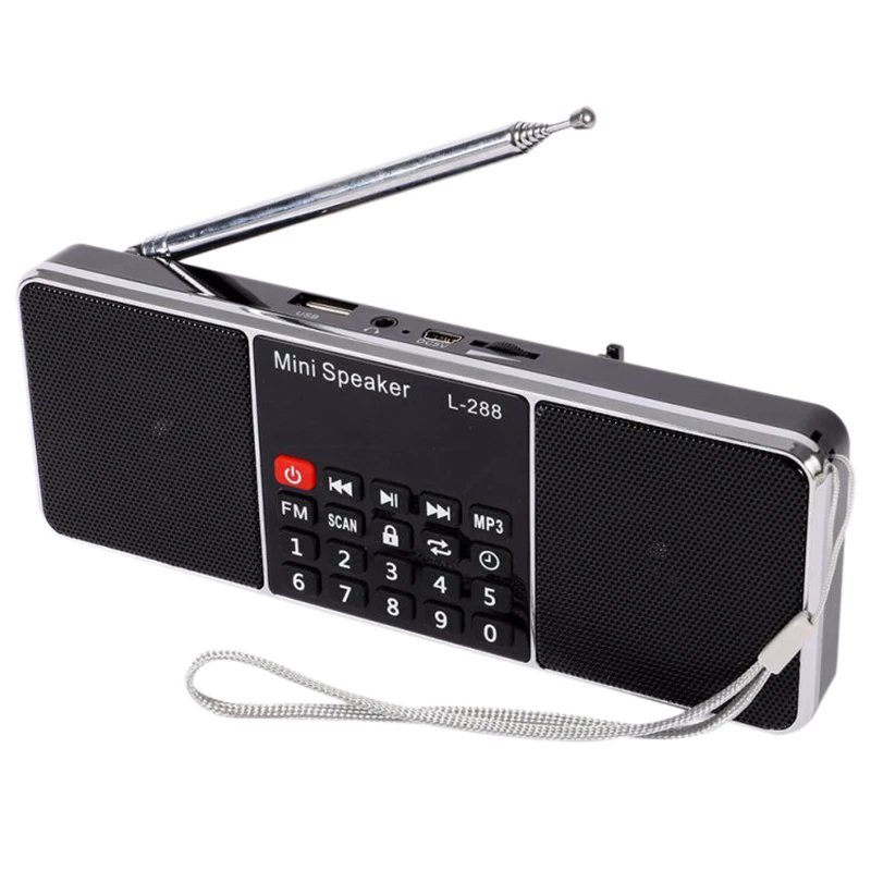 Mini Portable Rechargeable Stereo L-288 FM Radio Speaker LCD Screen Support TF Card USB Disk MP3 Music Player Loudspeaker
Mini Portable Rechargeable Stereo L-288 FM Radio Speaker LCD Screen Support TF Card USB Disk MP3 Music Player Loudspeaker