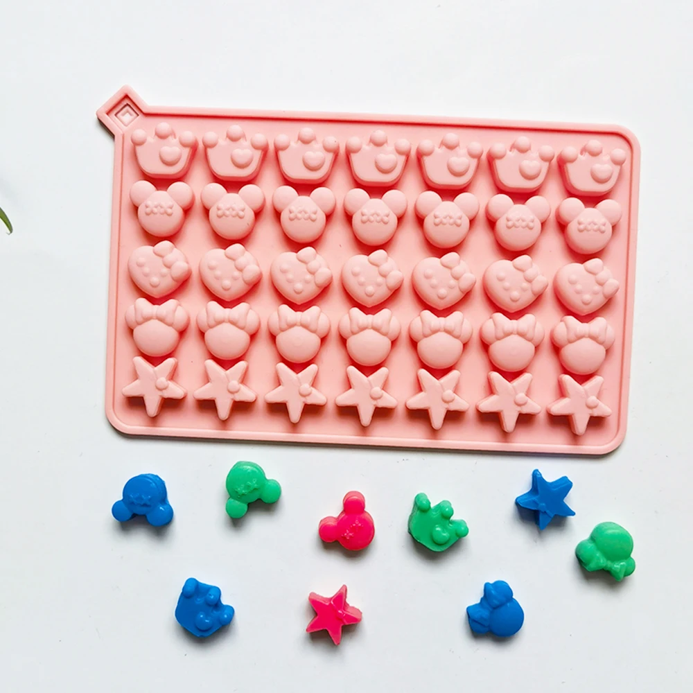 Mini Cartoon Pattern Chocolate Silicone Mold DIY Gummy Candy Form Pentagram Shape Cake Decoration Baking Tool
Mini Cartoon Pattern Chocolate Silicone Mold DIY Gummy Candy Form Pentagram Shape Cake Decoration Baking Tool