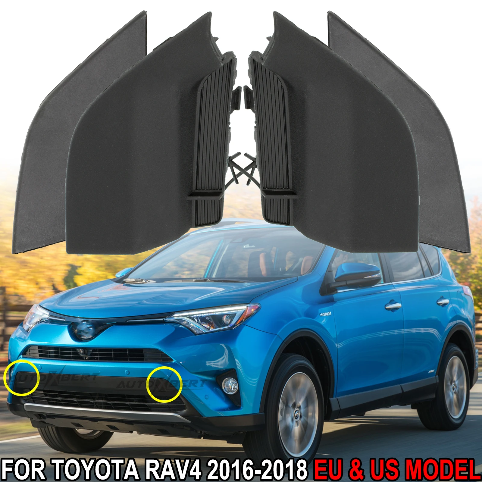 2x Front Bumper Tow Hook Cover Towing Eye Covers For Toyota RAV4 2016-2018 Right Left European & American Model Car Cap Styling
2x Front Bumper Tow Hook Cover Towing Eye Covers For Toyota RAV4 2016-2018 Right Left European & American Model Car Cap Styling
