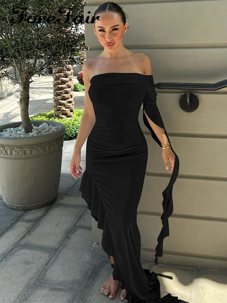 Forefair Y2K Sexy Club Slash Neck Backless Ruffles Side Slit Bodycone Women Off Shoulder Irregular Midi Bodycon Party Dresses
Forefair Y2K Sexy Club Slash Neck Backless Ruffles Side Slit Bodycone Women Off Shoulder Irregular Midi Bodycon Party Dresses