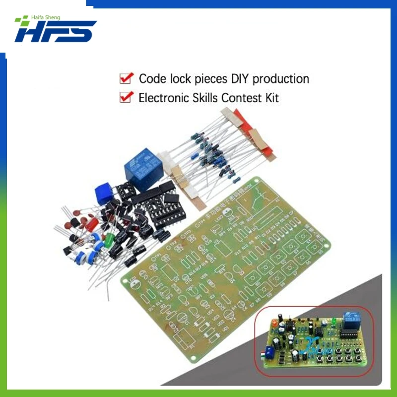 Multi-function electronic code lock circuit kit DIY electronic skills competition electronic principle student training learning 
Multi-function electronic code lock circuit kit DIY electronic skills competition electronic principle student training learning