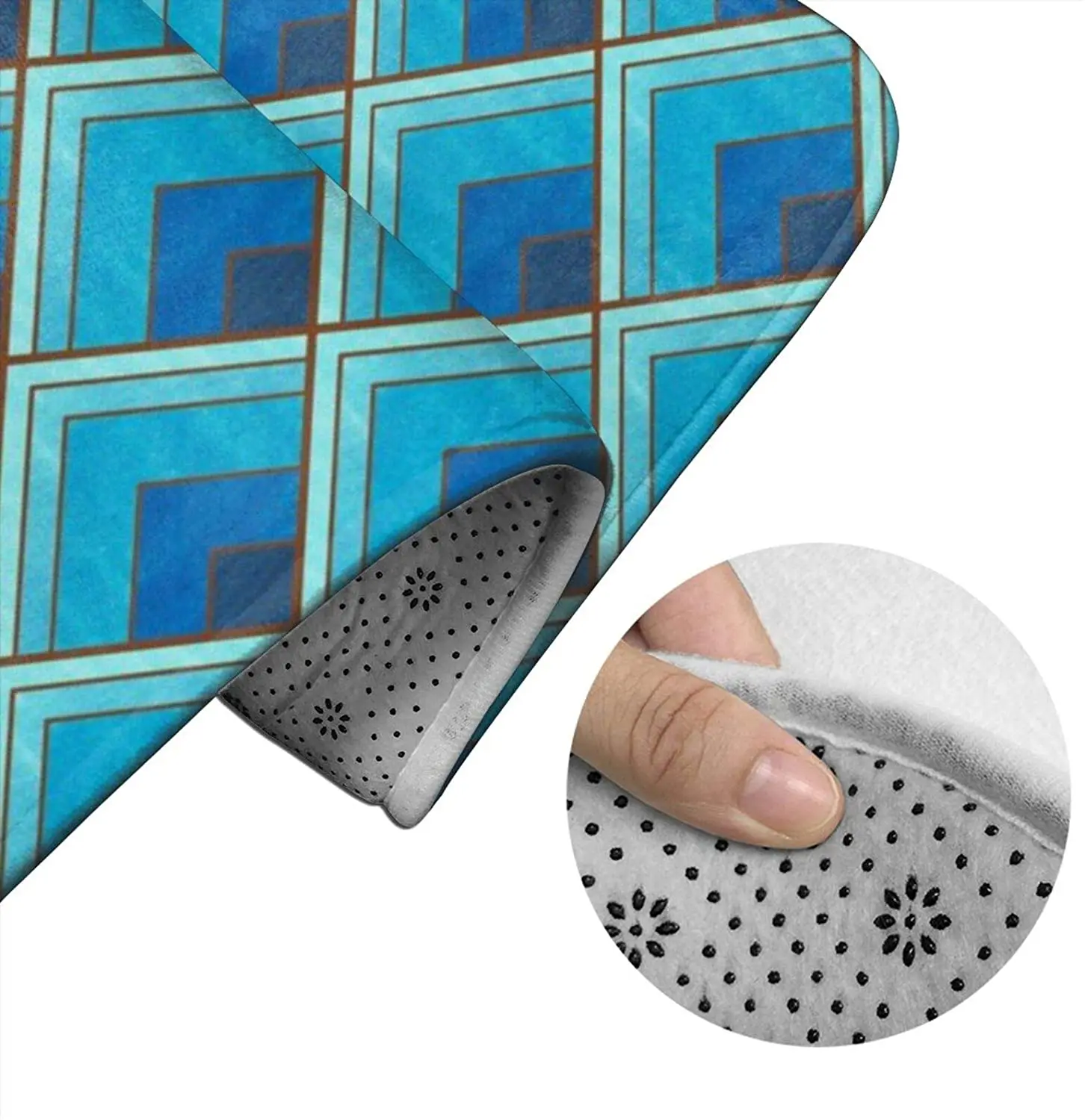 Flowing Blue and Brown O Bathroom Mat Sets 3 Piece Set Rugs Memory Foam Mat Set Toilet Seat Cover Bath mat Lid Cover 
Flowing Blue and Brown O Bathroom Mat Sets 3 Piece Set Rugs Memory Foam Mat Set Toilet Seat Cover Bath mat Lid Cover