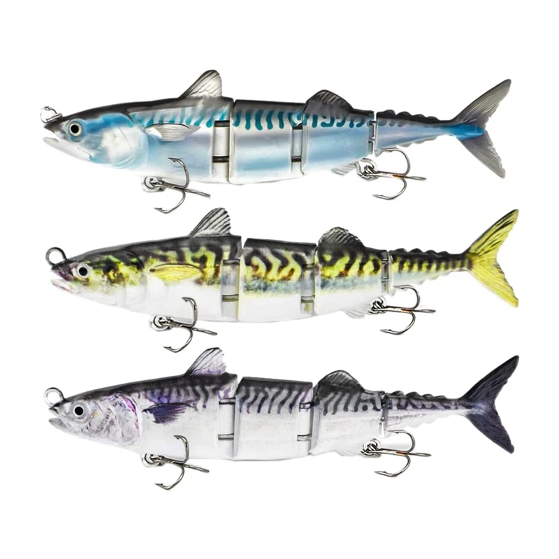3Pcs Fishing Lure for Bass Trout Multi 4 Segment Jointed Swimbait with Treble Hooks for Freshwaterand Saltwater Sinking
3Pcs Fishing Lure for Bass Trout Multi 4 Segment Jointed Swimbait with Treble Hooks for Freshwaterand Saltwater Sinking
