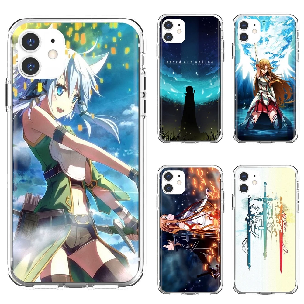 Soft Skin Cover For iPhone 10 11 12 13 Mini Pro 4S 5S SE 5C 6 6S 7 8 X XR XS Plus Max 2020 Sword-Online-Kirito-Asuna-SAO
Soft Skin Cover For iPhone 10 11 12 13 Mini Pro 4S 5S SE 5C 6 6S 7 8 X XR XS Plus Max 2020 Sword-Online-Kirito-Asuna-SAO