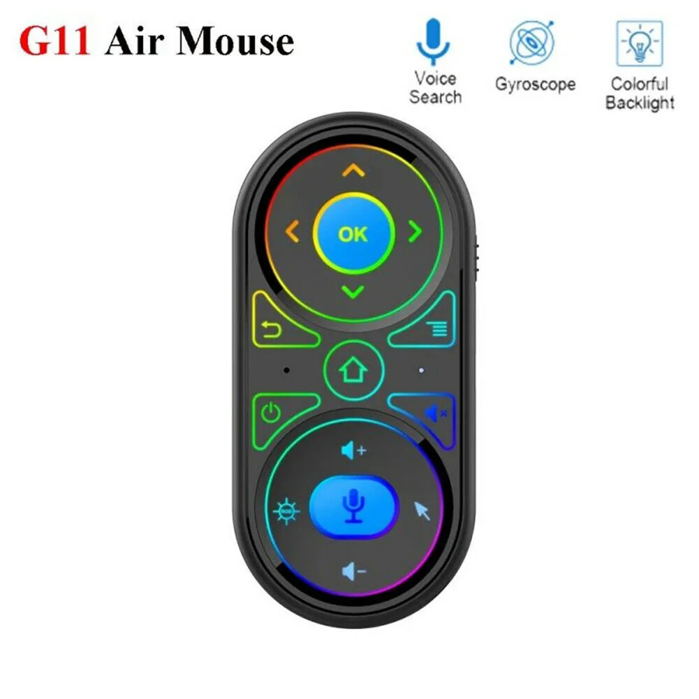 G-11 2.4G Wireless Remote Control Air Mouse RGB Voice Search Built-in Gyroscope 3-axis Sensor RGB Backlight Voice Assistant
G-11 2.4G Wireless Remote Control Air Mouse RGB Voice Search Built-in Gyroscope 3-axis Sensor RGB Backlight Voice Assistant