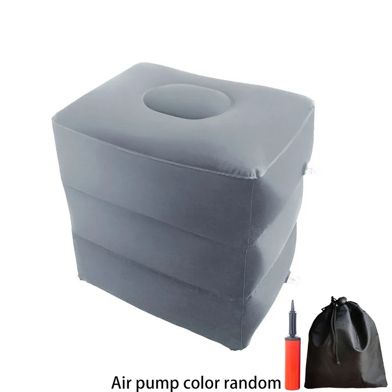 Height-adjustable footstool Convenient inflation Flocked PVC Durable Includes storage bag and pump Multi-colors Office essential 
Height-adjustable footstool Convenient inflation Flocked PVC Durable Includes storage bag and pump Multi-colors Office essential