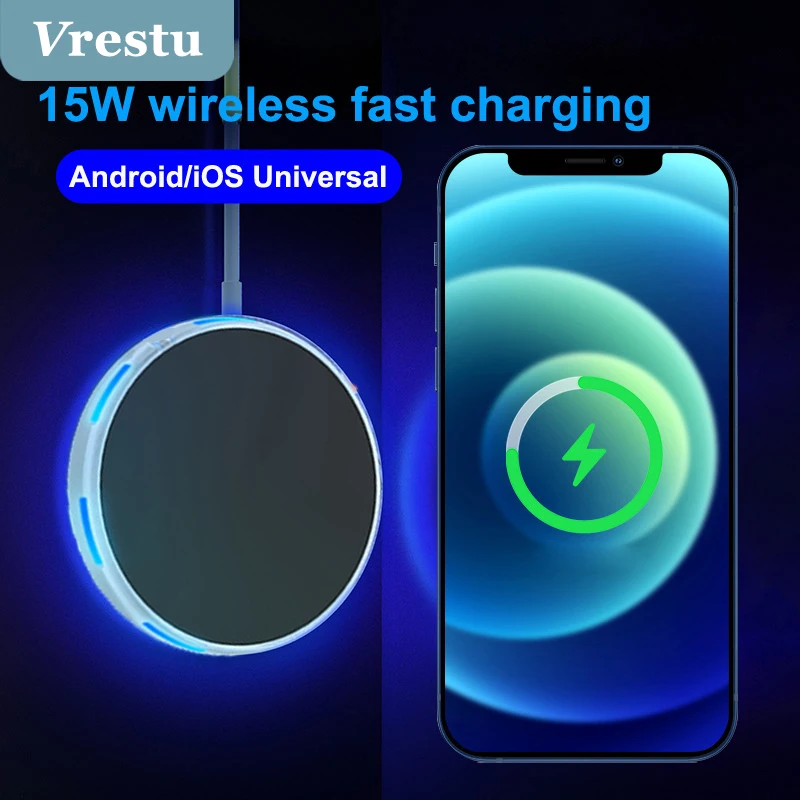 Magnetic 15W Qi Wireless Charger for iPhone 12 Pro Max 13 Mini Fast Charging Quick PD Type C Cable Wireless Charging LED Desktop
Magnetic 15W Qi Wireless Charger for iPhone 12 Pro Max 13 Mini Fast Charging Quick PD Type C Cable Wireless Charging LED Desktop