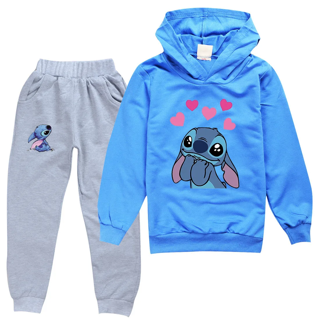 Disney Stitch Kids Clothes Cartoon Boys Girls Spring Autumn Suits 2-16Years Children Clothing Hoodie And Pants
Disney Stitch Kids Clothes Cartoon Boys Girls Spring Autumn Suits 2-16Years Children Clothing Hoodie And Pants