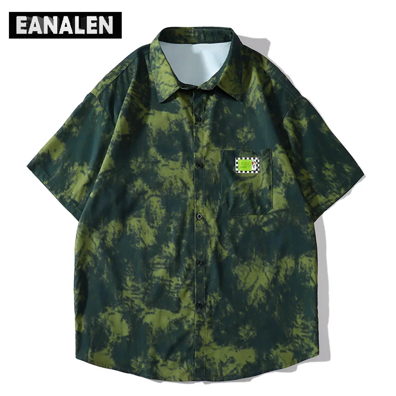 Summer Tie-Dye Painted Green Button-Up Shirt Social Men's Retro Fashion Oversized Beach Hawaiian Short Sleeve Shirt Aesthetics
Summer Tie-Dye Painted Green Button-Up Shirt Social Men's Retro Fashion Oversized Beach Hawaiian Short Sleeve Shirt Aesthetics