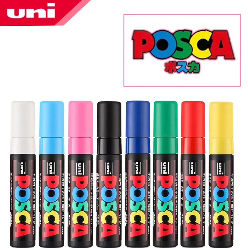 Маркер Uni Posca ручка на водной основе 15 мм 8 цветов выбор | Канцтовары для офиса и