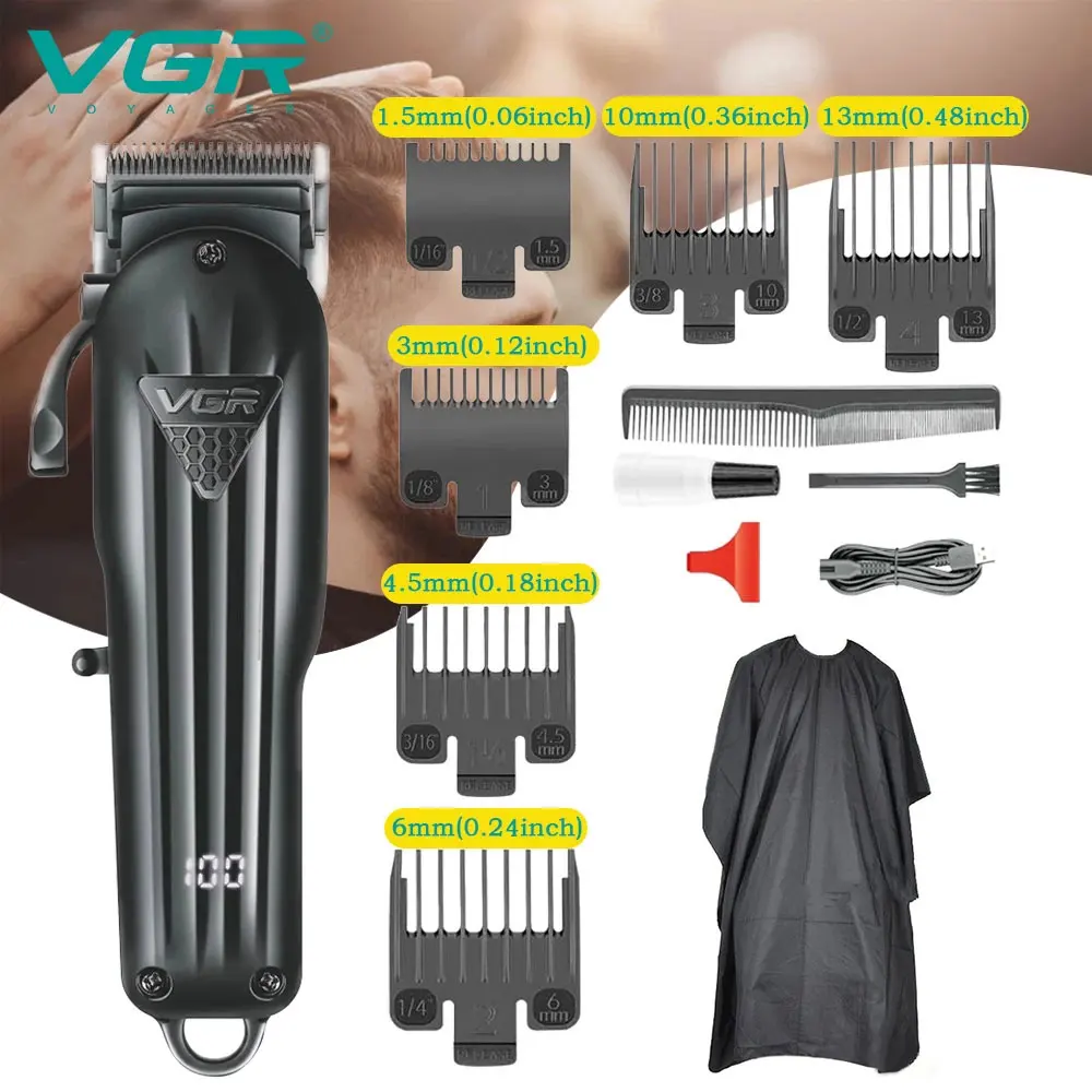 VGR Hair Cutting Machine Men's Electric Shaver Rechargeable Hair Clipper Barber Professional Hair Machine Trimmer for Men New In
VGR Hair Cutting Machine Men's Electric Shaver Rechargeable Hair Clipper Barber Professional Hair Machine Trimmer for Men New In