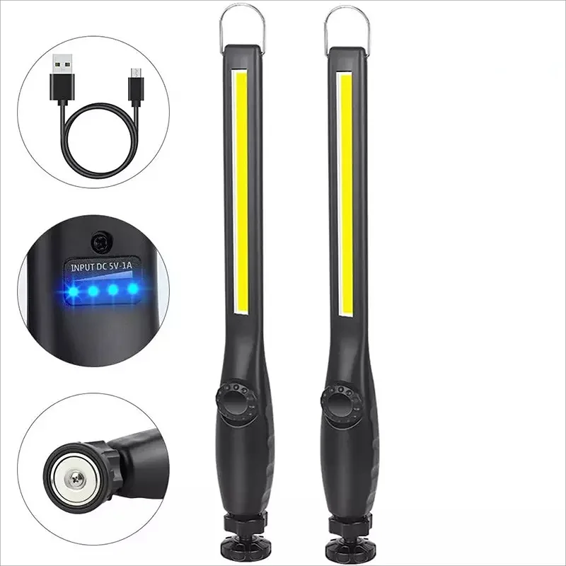 

Working Lamp COB Flood Outdoor Camping Emergency Magnetic working light, Portable USB Rechargeable Inspection Led Flashlight