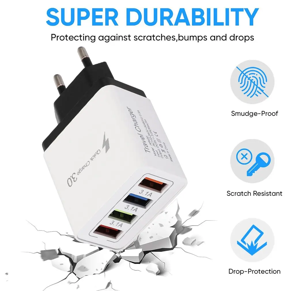 Цветной адаптер питания с 4 USB-портами для быстрой зарядки, зарядное устройство для телефона, для путешествий, для дома, американская и европ...
Цветной адаптер питания с 4 USB-портами для быстрой зарядки, зарядное устройство для телефона, для путешествий, для дома, американская и европ...