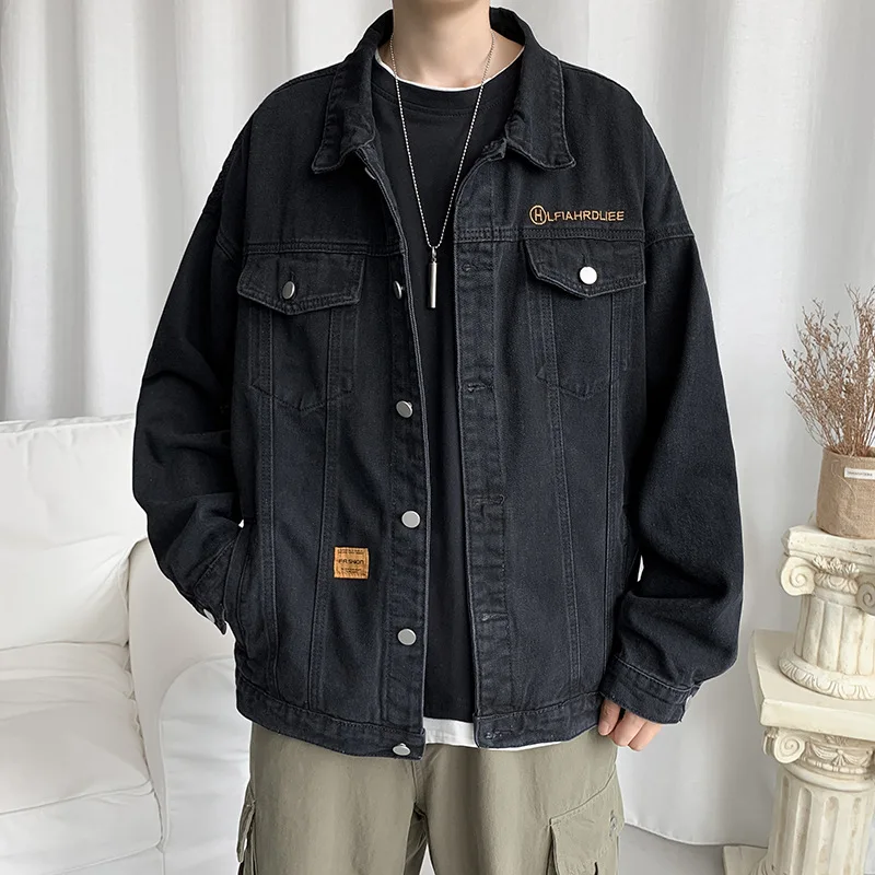 Men's Denim Coat New Hong Kong Style Spring Fried Street Top Korean Fashion Casual Bomber Jacket Men's Wear
Men's Denim Coat New Hong Kong Style Spring Fried Street Top Korean Fashion Casual Bomber Jacket Men's Wear