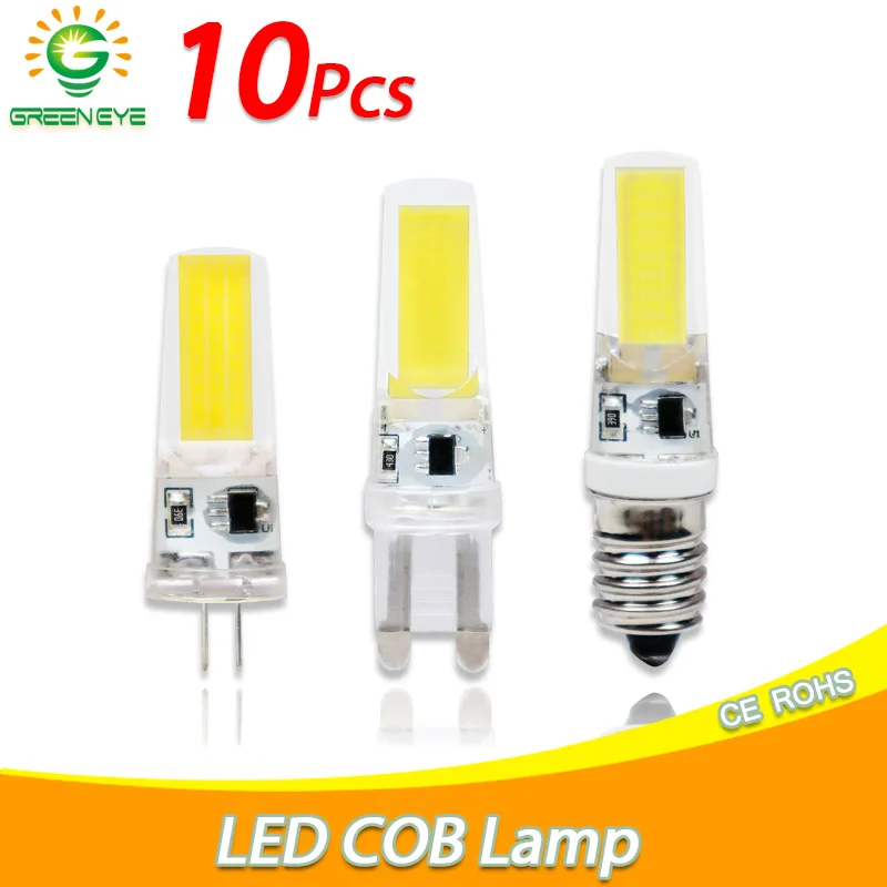 

10pcs/lot LED G4 G9 E14 3W 6W 9W Light Bulb AC/DC 12V 220V LED Lamp COB Spotlight Chandelier Light Replace 30W 60W Halogen Lamps