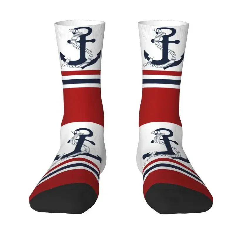 Nautical Blue Anchors With Stripes Dress Socks for Men Women Warm Fashion Novelty Sailing Sailor Crew Socks
Nautical Blue Anchors With Stripes Dress Socks for Men Women Warm Fashion Novelty Sailing Sailor Crew Socks