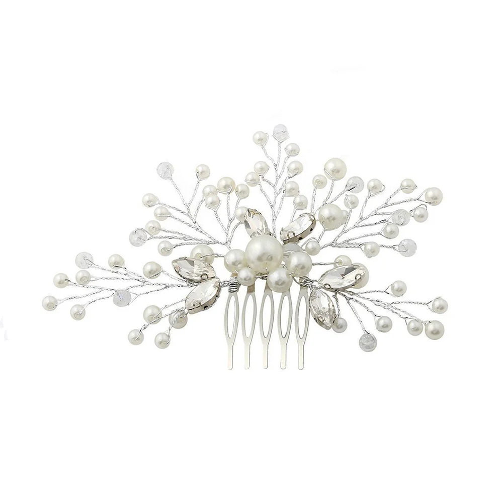 1PC Stylish Exquisite Delicate Hair Comb Headdress Accessories Bridal Headpiece with pearl and Rhinestones
1PC Stylish Exquisite Delicate Hair Comb Headdress Accessories Bridal Headpiece with pearl and Rhinestones