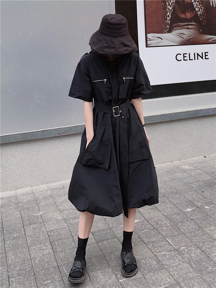 Black Dress for Women Multi-pocket Short Sleeve Belte Loose Elegant Purple Dresses 2022 Summer Fashion Girly Shirt Dress 8073
Black Dress for Women Multi-pocket Short Sleeve Belte Loose Elegant Purple Dresses 2022 Summer Fashion Girly Shirt Dress 8073