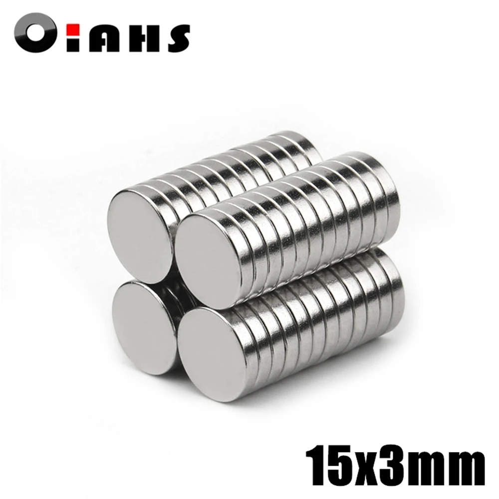 

10-100pcs 15x3mm Super Powerful Strong Bulk Small Round NdFeB Neodymium Disc Magnets Dia 15mm x 3mm N35 Rare Earth NdFeB Magnet