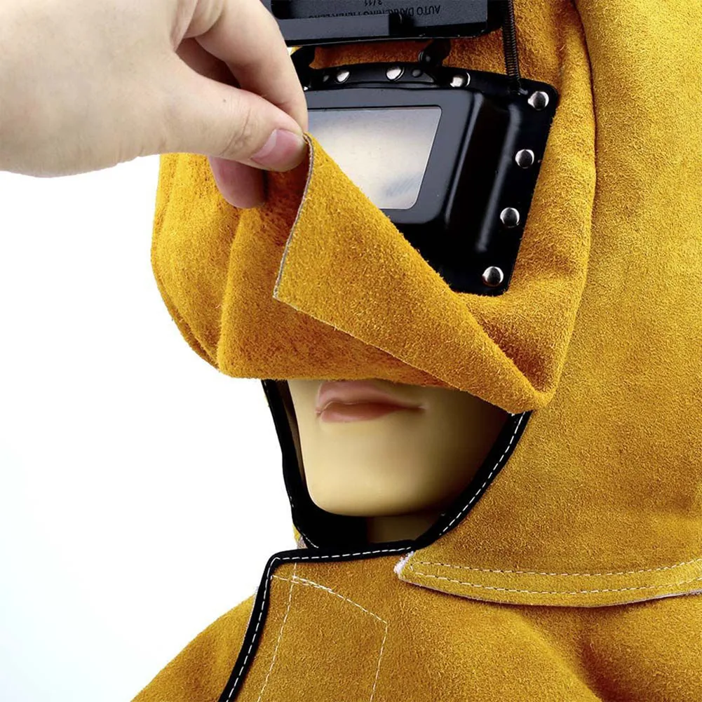 High Temperature Splash Welding Hood Cowhide+metal+lens Spatter Proof Cowhide Welding Helmet Welder Tig Mig Hood 63cm*31cm
High Temperature Splash Welding Hood Cowhide+metal+lens Spatter Proof Cowhide Welding Helmet Welder Tig Mig Hood 63cm*31cm