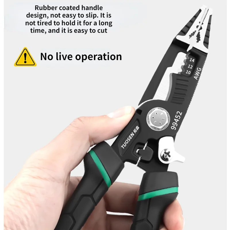 9 In 1 Needle Nose Pliers Peeling Pliers Multi-function Electrician Special Tool Wire Stripper Crimping High Quality Hand Tools
9 In 1 Needle Nose Pliers Peeling Pliers Multi-function Electrician Special Tool Wire Stripper Crimping High Quality Hand Tools