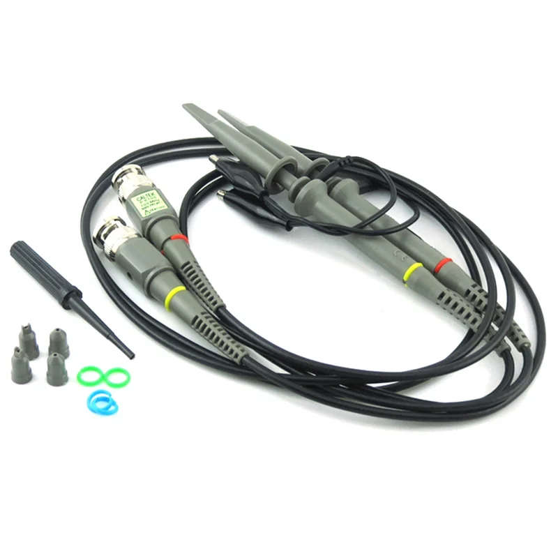 2Pc P6100 BNC Oscilloscope Probe Kit 100MHz 1X 10X High Precision Analyzer Clip Probes Test Leads
2Pc P6100 BNC Oscilloscope Probe Kit 100MHz 1X 10X High Precision Analyzer Clip Probes Test Leads